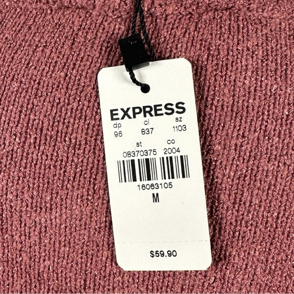 NWT EXPRESS Crossover Wrap Long Tunic Stretch Viscose Dress Rose Mauve Medium - Picture 4 of 7